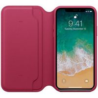 Apple Leather Folio Klapphülle Berry für das iPhone Xs / X