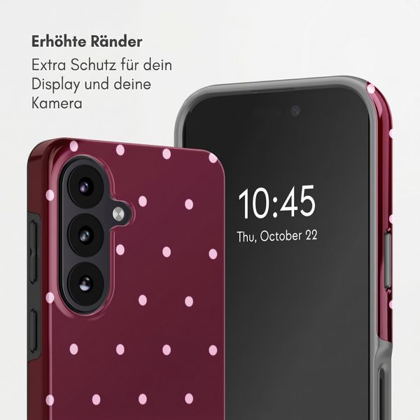Selencia Vivid Rückabdeckung mit MagSafe Samsung Galaxy S26 - Happy Dots Burgundy