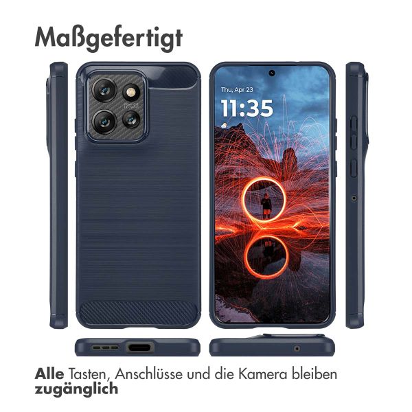 imoshion Brushed Back Cover Motorola Thinkphone 25 / Motorola Edge 50 Neo / Edge 60 Neo - Dunkelblau