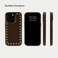 Selencia Studs Backcover mit MagSafe Apple iPhone 15 Pro - Cacao Crush