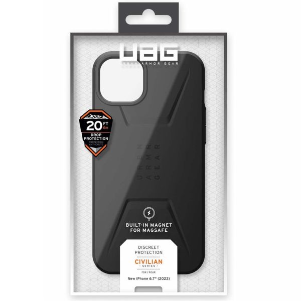 UAG Civilian Backcover MagSafe Apple iPhone 14 Plus - Schwarz