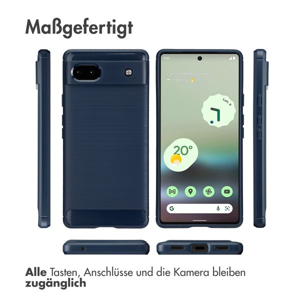 imoshion Brushed Back Cover Google Pixel 6a - Dunkelblau