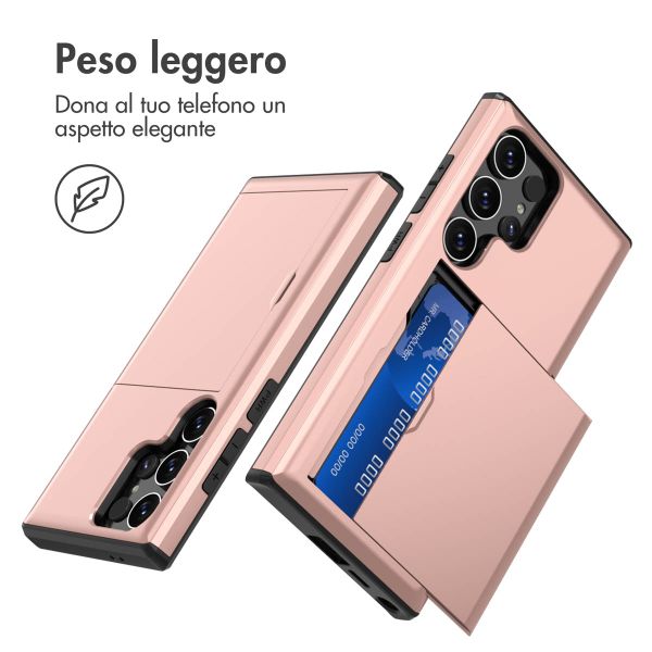 imoshion Backcover mit Kartenfach Samsung Galaxy S24 Ultra - Rosé gold