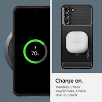 Spigen Rugged Armor™ Case Schwarz für das Samsung Galaxy S22 Ultra