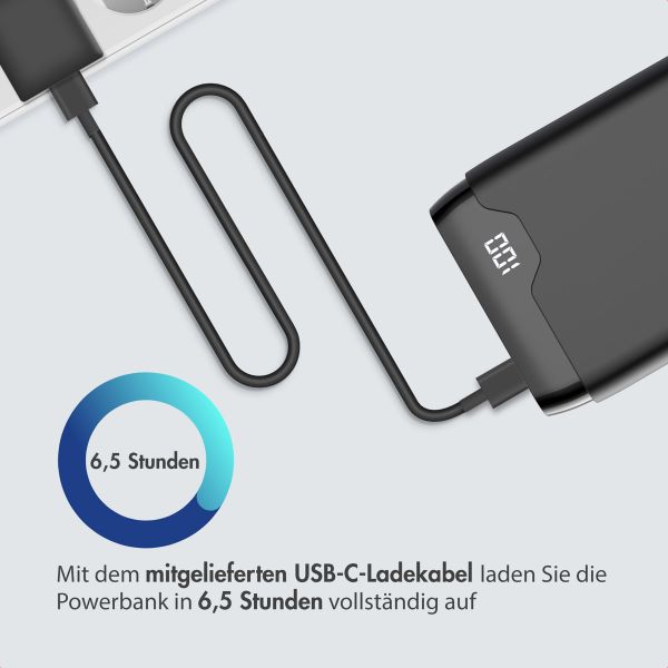 imoshion Powerbank - 27.000 mAh - Schnelles Aufladen und Power Delivery - 30W - Schwarz