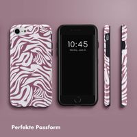 Selencia Vivid Tough Back Cover für das iPhone SE (2022 / 2020) / 8 / 7 / 6(s) - Trippy Swirl Dark Rose