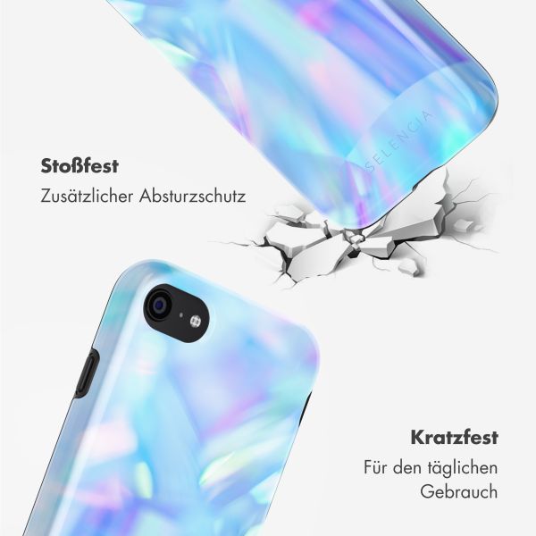 Selencia Vivid Tough Back Cover für das iPhone SE (2022 / 2020) / 8 / 7 - Holographic Blue Dream