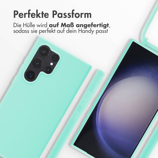 imoshion Silikonhülle mit Band für das Samsung Galaxy S24 Ultra - Menthe verte