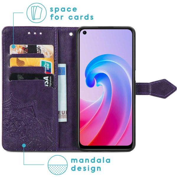 imoshion Mandala Klapphülle für das Oppo A96 - Violett