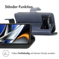 imoshion Luxuriöse Klapphülle Xiaomi Poco X4 Pro 5G - Dunkelblau