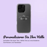 Personalisierte Hülle mit elegantem Herz iPhone 16 Pro Max - Transparent