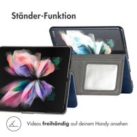 imoshion Luxuriöse Klapphülle Samsung Galaxy Z Fold 4 - Dunkelblau
