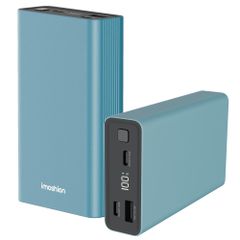 imoshion Ultra Series Aluminium Powerbank 20.000 mAh - Schnellladen bis 33W - Petrol Green