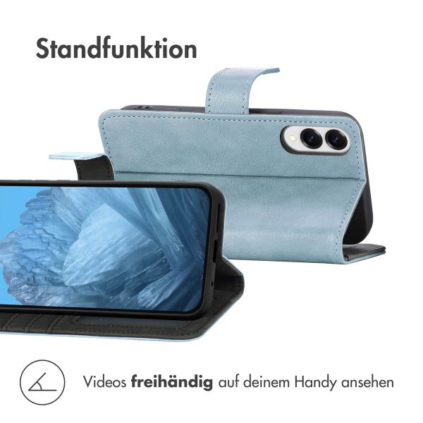 imoshion Luxuriöse Klapphülle Samsung Galaxy S25 Edge - Hellblau