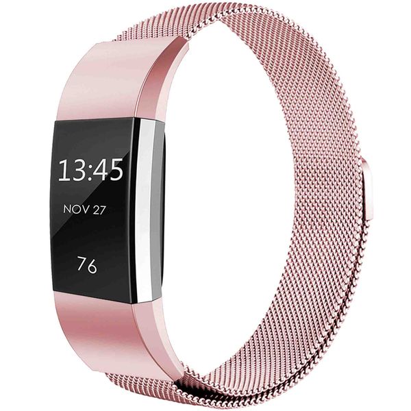 imoshion Mailändische Magnetarmband für das Fitbit Charge 2 - Größe M - Rosa