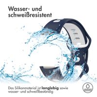 imoshion Silikonband Sport für das Fitbit Charge 5 / Charge 6 - Blau / Weiß