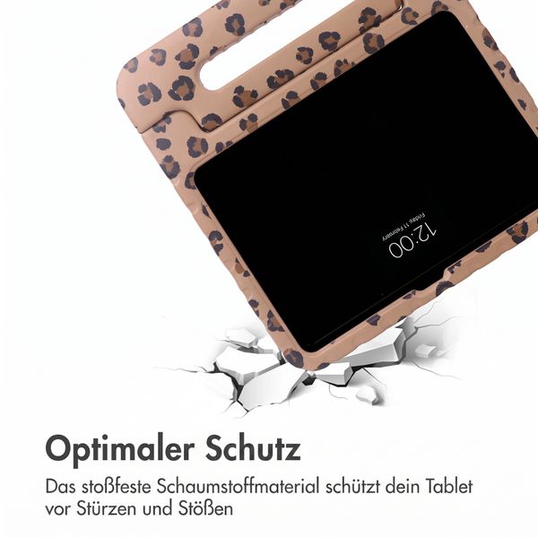 imoshion Kinder­sicheres Design Backcover mit Griff Apple iPad 11 (2025) 11 Zoll A16 / iPad 10 (2022) 10.9 Zoll - Panthermuster