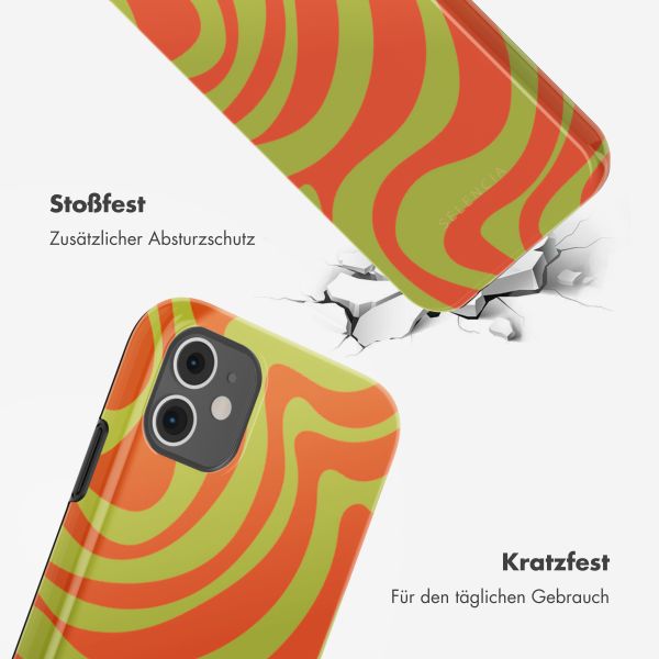 Selencia Vivid Back Cover Apple iPhone 11 - Wavy Swirl Orange Fern