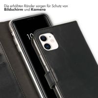 Selencia Echtleder Klapphülle Apple iPhone 11 - Schwarz