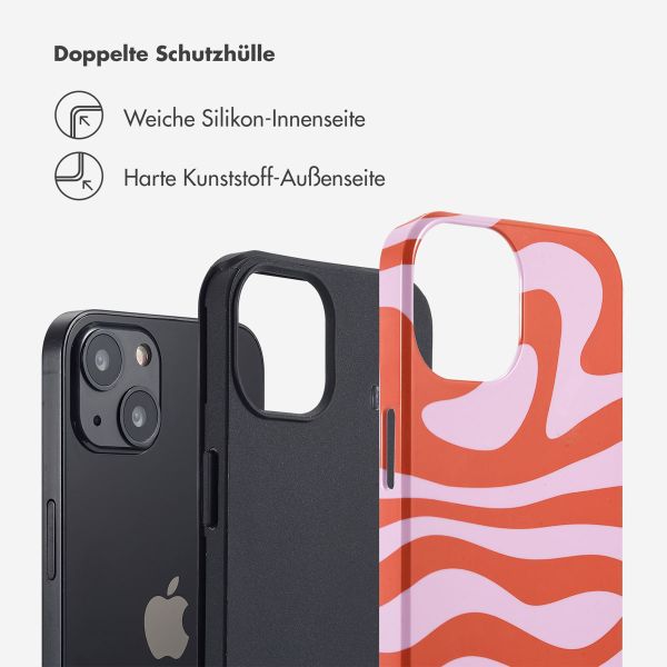 Selencia Vivid Tough Back Cover für das Apple iPhone 13 - Dream Swirl Pink