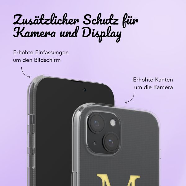 Personalisierte Hülle mit Buchstaben iPhone 14 - Transparent