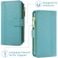 imoshion Luxuriöse Portemonnaie-Klapphülle Apple iPhone 12 (Pro) - Türkis