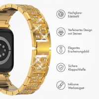 Selencia Sparkle Armband für das  Apple Watch Series 1 t/m 9 / SE (38/40/41 mm) | Series 10 / 11 (42 mm) - Gold