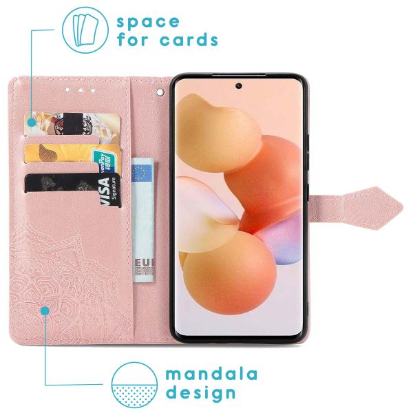 imoshion Mandala Klapphülle für das Xiaomi 12 / 12X - Rose Gold