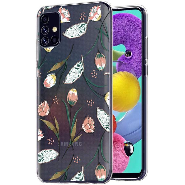 imoshion Design Hülle Samsung Galaxy A51 - Blume - Rosa / Grün