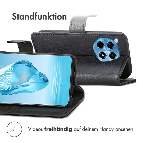 imoshion Luxuriöse Klapphülle OnePlus 12R - Schwarz