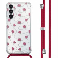 imoshion Design Hülle mit Band Samsung Galaxy A16 - Dusty Rose Connected Hearts