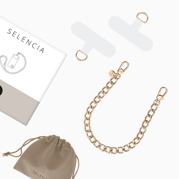 Selencia Bold Chain-Handykette - Gold