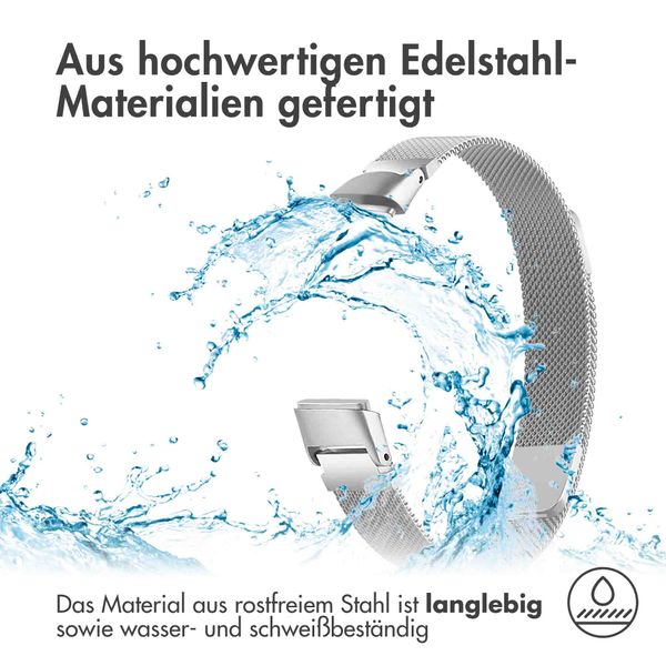 imoshion Mailändische Magnetarmband für das Fitbit Luxe - Größe S - Silber