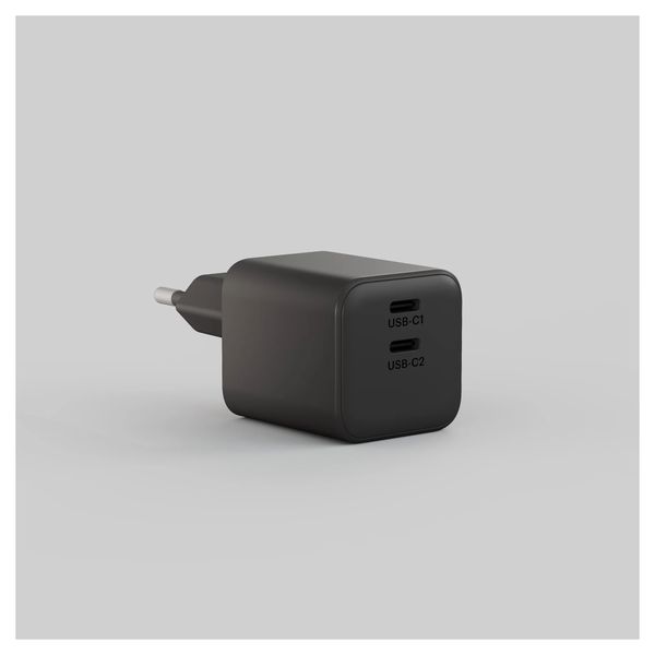 Zens Kompaktes Ladegerät 2x USB-C 100W - Netzteil - Schwarz