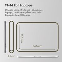 Accezz Laptop Hülle 13-14 Zoll - Laptop Sleeve - Grün