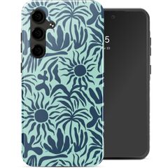Selencia Vivid Back Cover Samsung Galaxy S24 FE - Tropical Vibes Light Blue