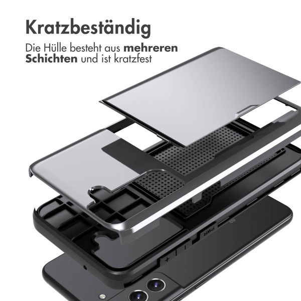 imoshion Backcover mit Kartenfach Samsung Galaxy S21 FE - Grau