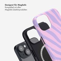 Selencia Vivid Tough Back Cover MagSafe für das iPhone 14 - Zebra Light Pink Lilac