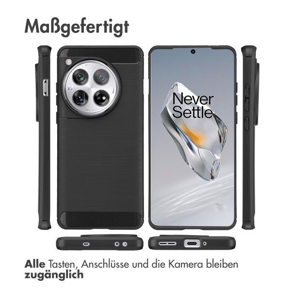 imoshion Brushed Back Cover für das OnePlus 12 - Schwarz