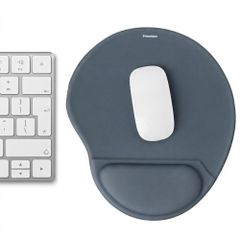 imoshion Ergonomisches Mauspad - Mauspad mit Handgelenkstütze - 30 x 25 cm - Sealblau