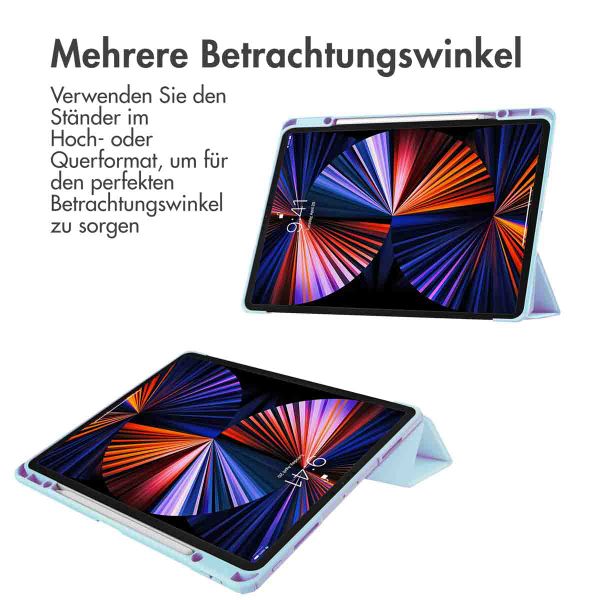 imoshion Trifold Hardcase Klapphülle für das iPad Pro 12.9 (2018/2020/2021/2022) - Hellblau