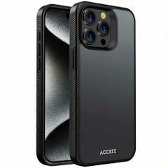 Accezz Rugged Frosted Back Cover Apple iPhone 15 Pro Max - Schwarz