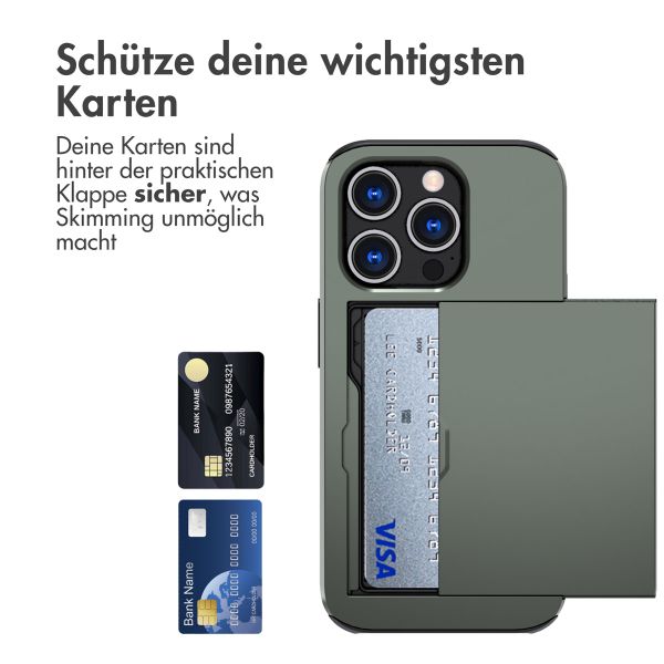 imoshion Backcover mit Kartenfach Apple iPhone 15 Pro - Dunkelgrün