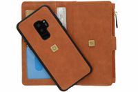 Luxuriöse Portemonnaie-Klapphülle Braun Samsung Galaxy S9 Plus