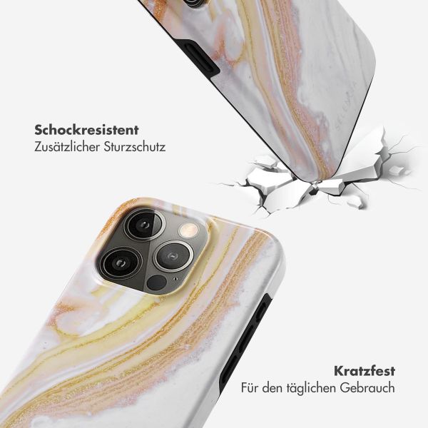 Selencia Vivid Back Cover Apple iPhone 15 Pro - Chic Marble Gold