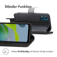 imoshion Luxuriöse Klapphülle Motorola Moto E13 - Schwarz