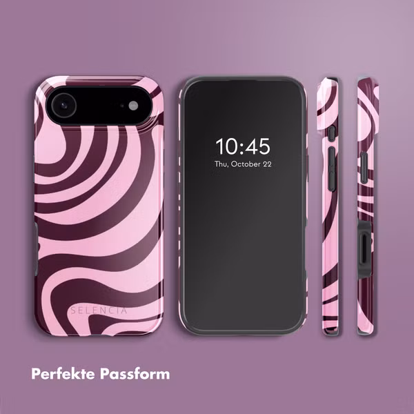 Selencia Vivid Rückabdeckung mit MagSafe Apple iPhone Air - Wavy Swirl Pink Plum