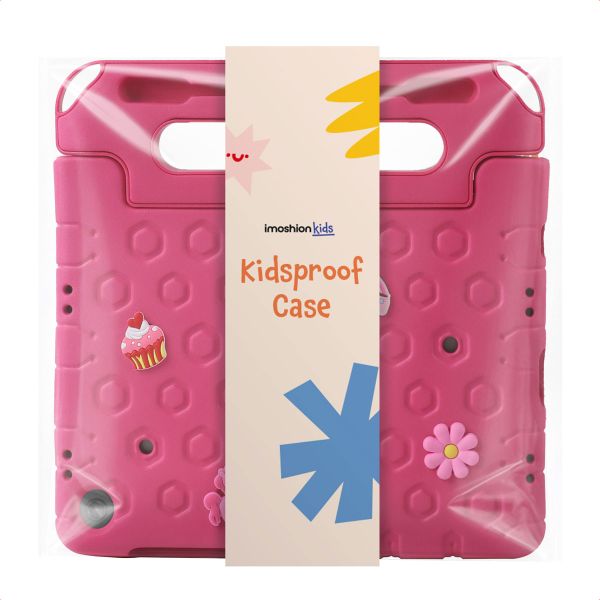 imoshion Kindersichere Schutzhülle mit abnehmbaren Ansteckern Samsung Galaxy Tab A11 Plus / A9 Plus - Rosa