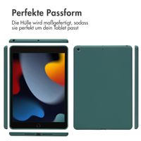 Accezz Liquid Silicone Back Cover Apple iPad 9 (2021) 10.2 Zoll / iPad 8 (2020) 10.2 Zoll / iPad 7 (2019) 10.2 Zoll - Dunkelgrün