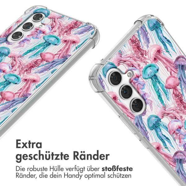 imoshion Design Hülle mit Band Samsung Galaxy A54 (5G) - Jellyfish Watercolor